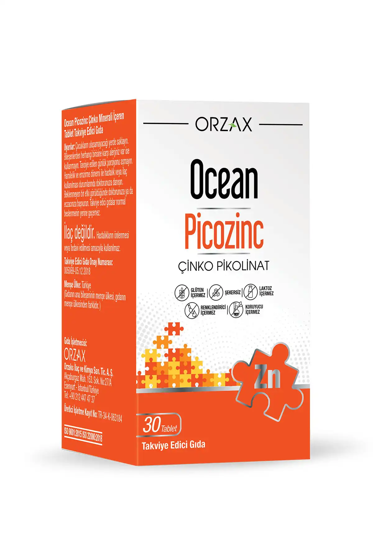 قرص Orzax Ocean Picozinc روی Pikolinate 30 برند   Orzax ( اورزاکس ) 