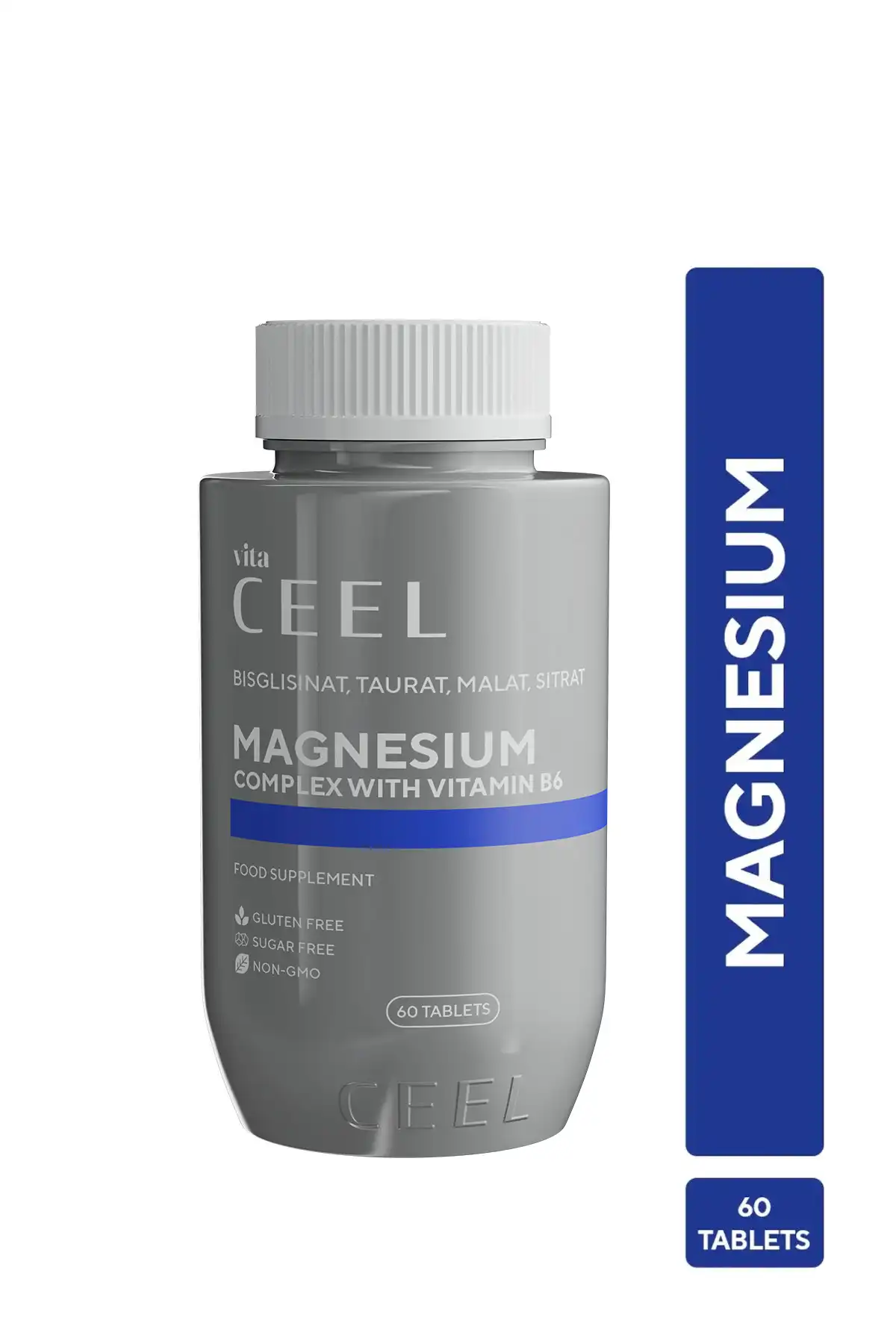 ویتا Ceel Mainesium Complex 60 قرص منیزیم سیترات ، Bisglisinate ، Malat ، Taurat Vit B6 برند   Vita Ceel ( ویتا سل ) 