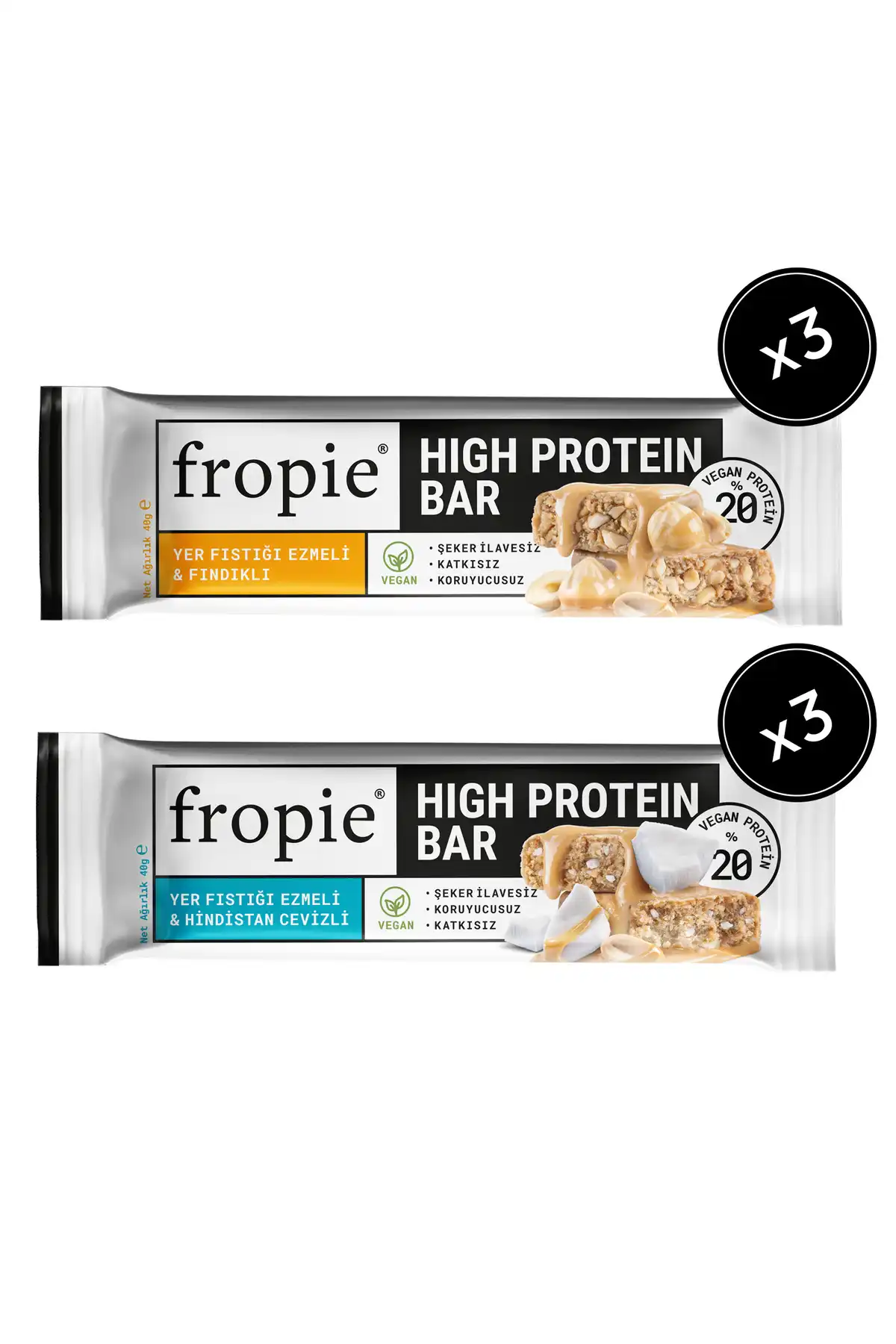 Fropie Fropie Vegan Protein High Protein Bar 6 -set برند  FROPİE ( گودال ) 