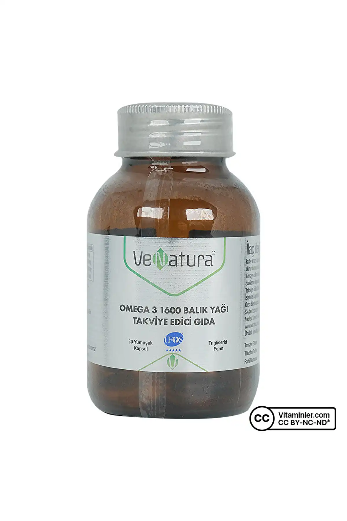 Venatura Omega 3 روغن ماهی 1600 میلی گرم 30 کپسول نرم برند   Venatura ( وناتورا ) 