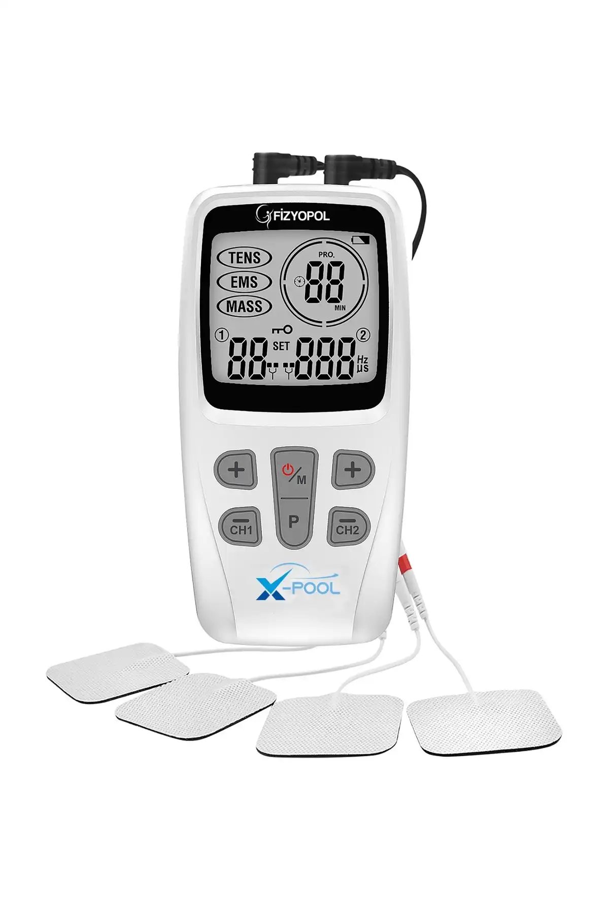 Fizyopol X استخر TENS EMS دستگاه ماساژ ماساژ کاربردی آسان استفاده آسان 2 کانال 22 برنامه برند  