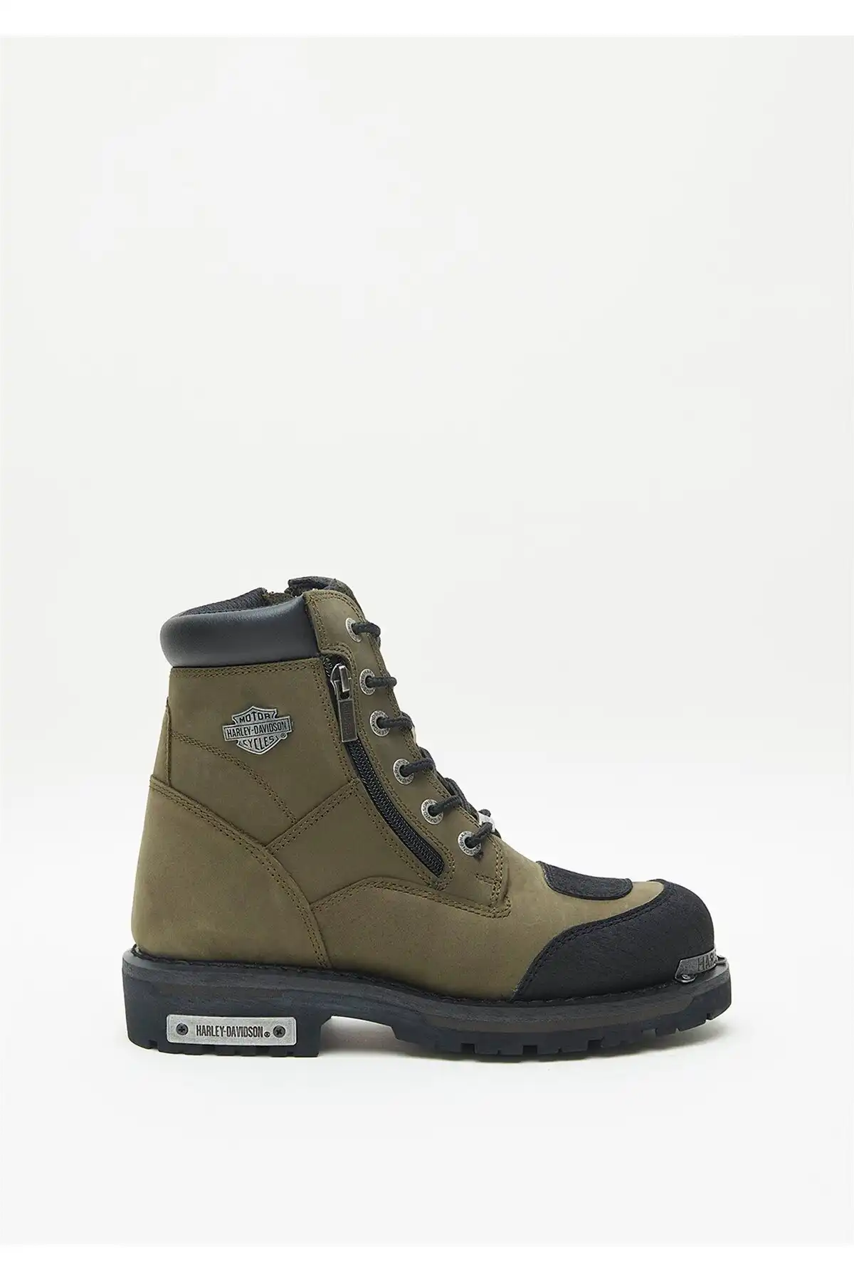 چکمه های مردانه چرم زیتونی Renshaw برند   Harley Davidson ( هارلی دیویدسون )  به رنگ  سبز در دسته بوت مردانه