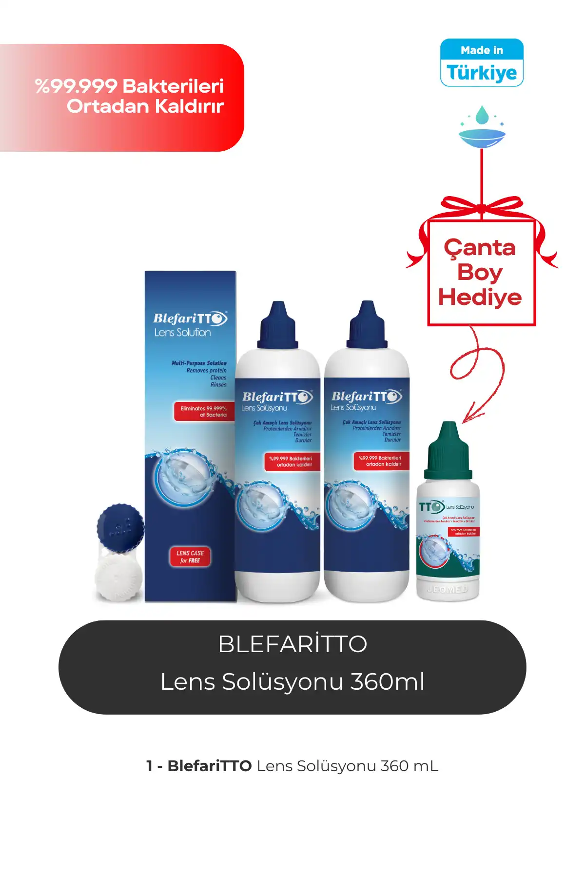 Blefitto Blefitto 2pcs 360 میلی لنز لنز راه حل کیسه پسر TTO 60 میلی لیتر کیف پسر بچه تاریخ هدیه تاریخ: 01 برند  