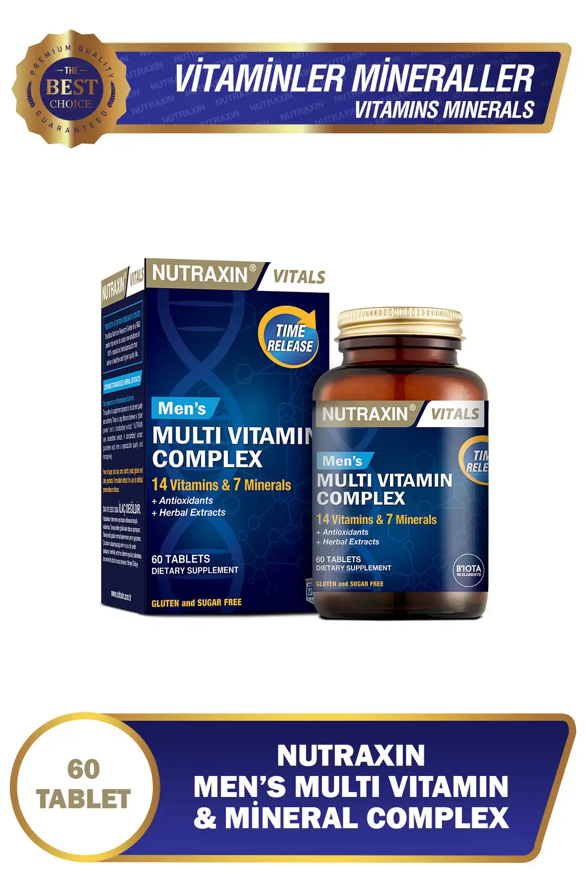 قرص 60 قرص مردان پیچیده Multivitamin Nutraxin برند   Nutraxin ( نوتراکسین ) 