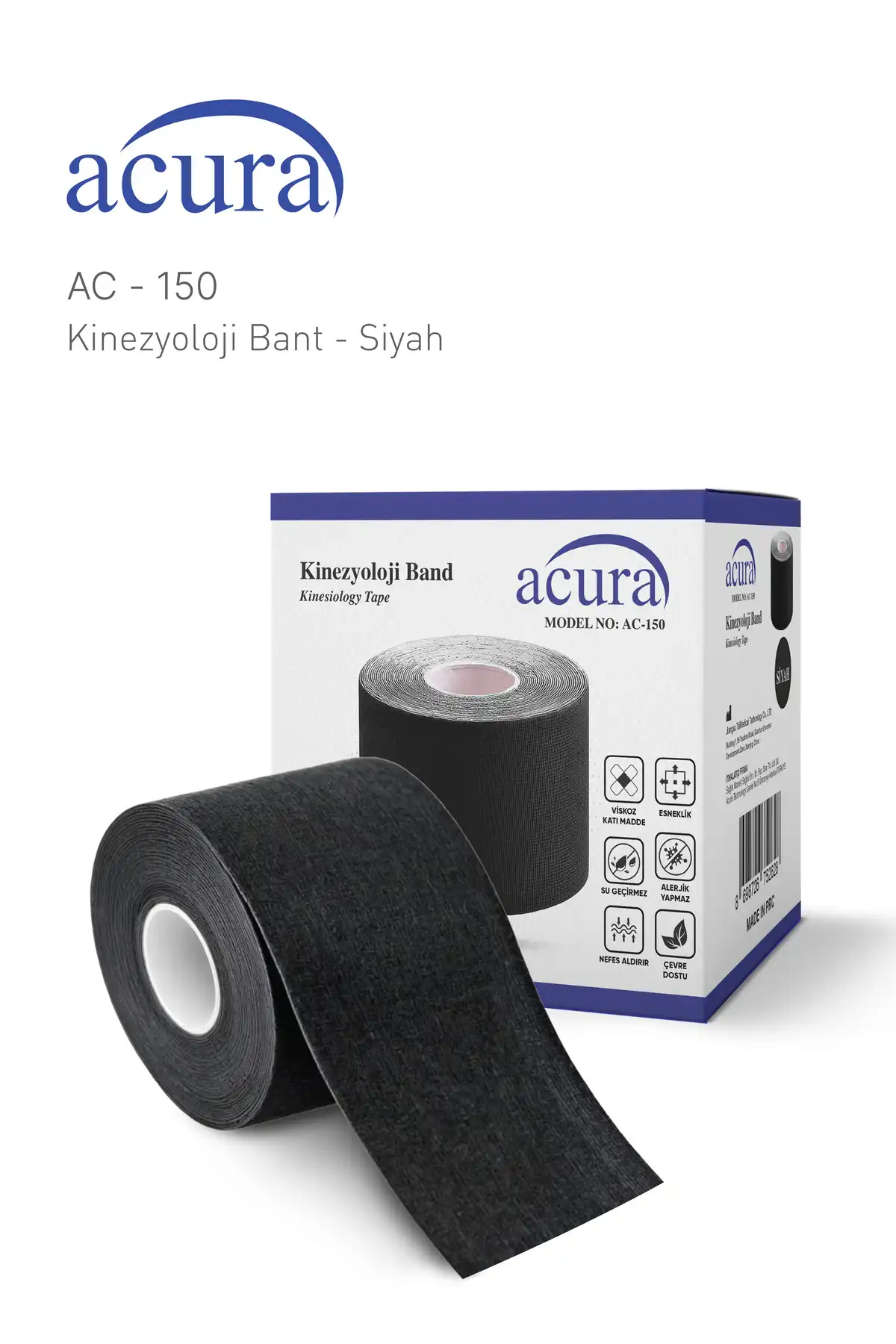 ACURA AC-150 FACE \ U0026 سازگار با Hypoallergenic Hypoallergenic Tape نوار درد 5m x 5cm برند  Acura ( ابله ) 