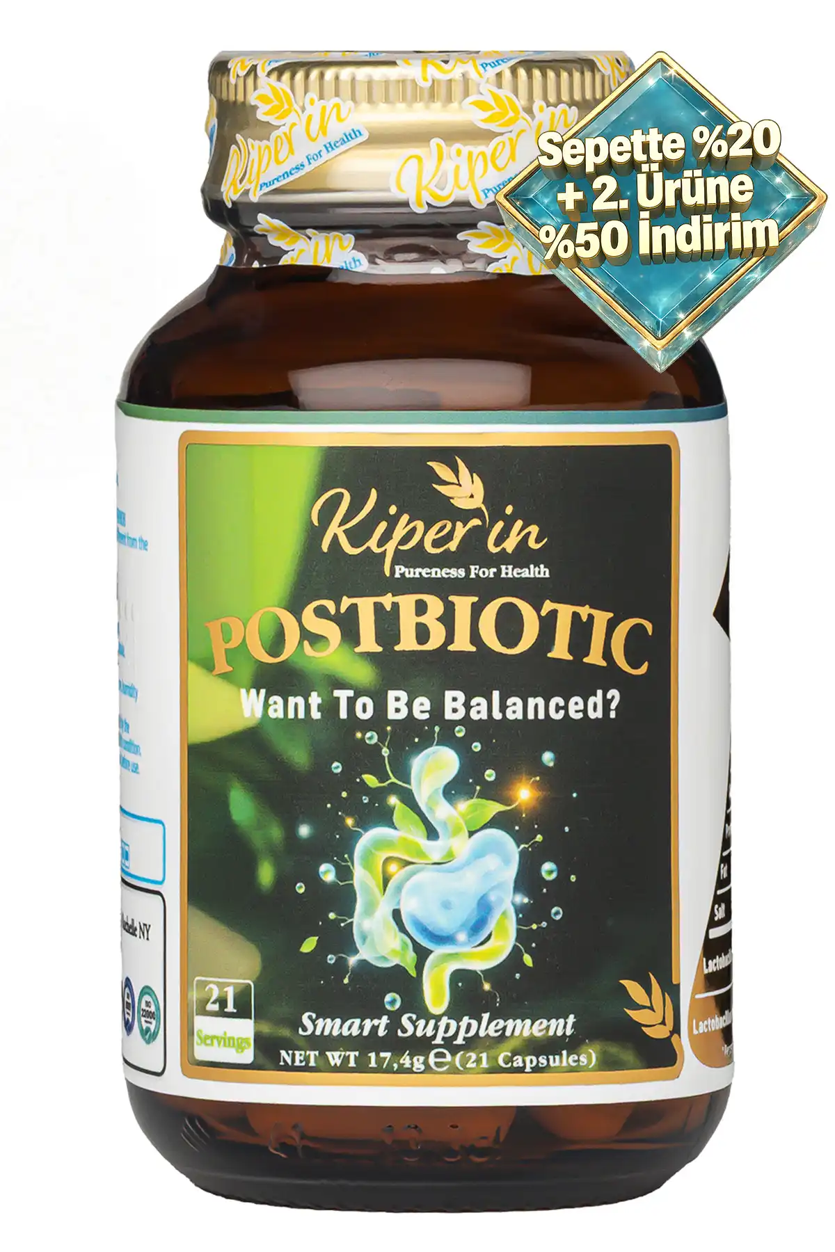 Kiperin Postbiotic 210 میلیارد CFU Rhamnosus \ U0026 Difestive Plantarum (21kapsule \ U0026 700mg) | مکمل غذای هوشمند برند   Kiperin Collagen ( کیپرین کلاژن ) 