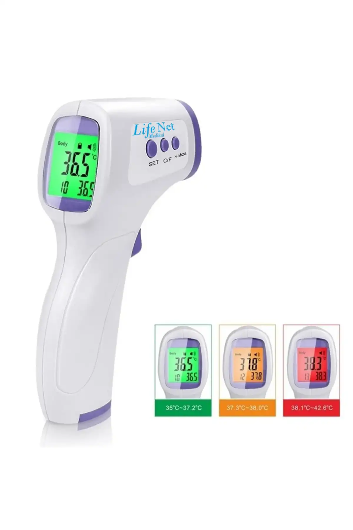 Life Net Medical Contactless Fire Meter بدن مادون قرمز و دماسنج پیشانی JA-11C برند  