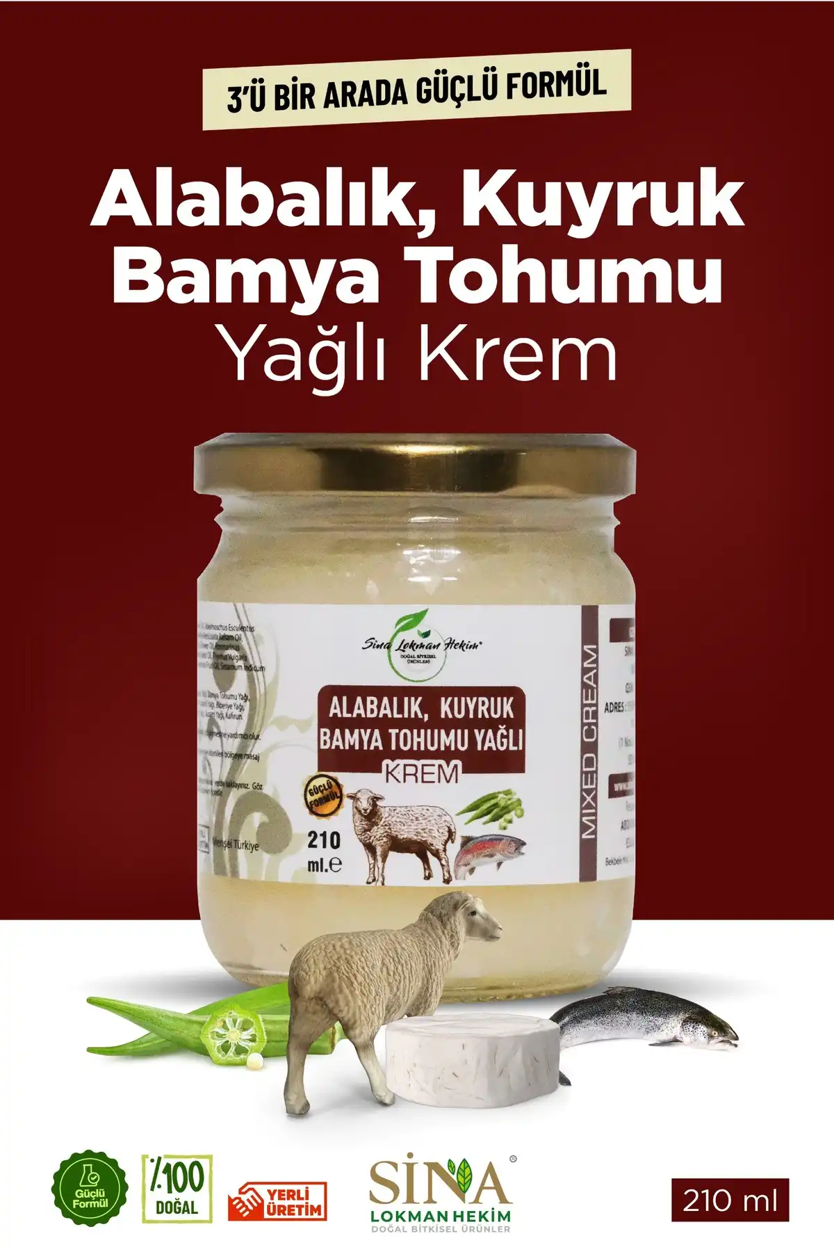 مارک های عمومی (ماهی قزل آلا ، دم ، gumbo) کرم روغن 3 به همراه یک برند جدید تقویت شده (210 میلی لیتر) برند   Genel Markalar ( برندهای عمومی ) 