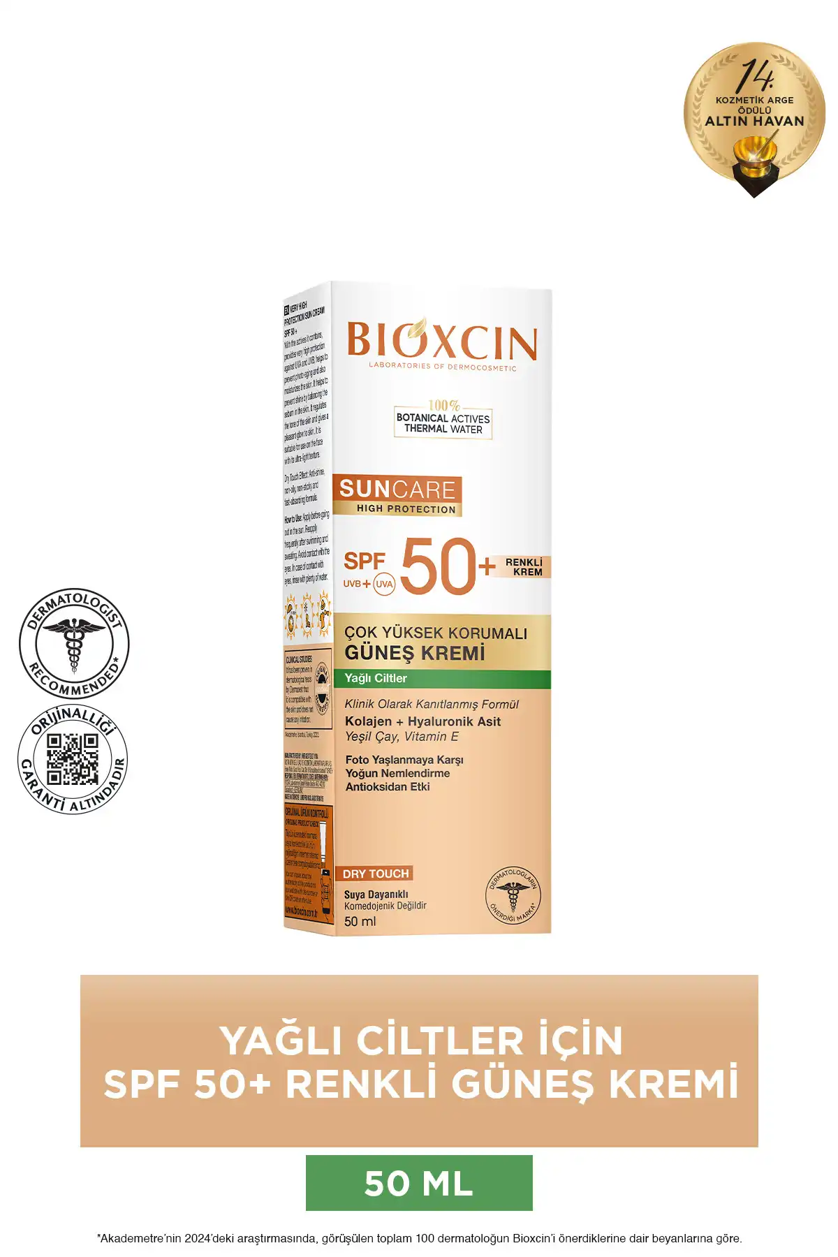 کرم ضد آفتاب رنگی با محافظت بسیار بالا برای پوست های چرب Spf رنگی 50+50 میلی لیتر برند   Bioxcin(بیوکسین) به رنگ   در دسته ضد آفتاب