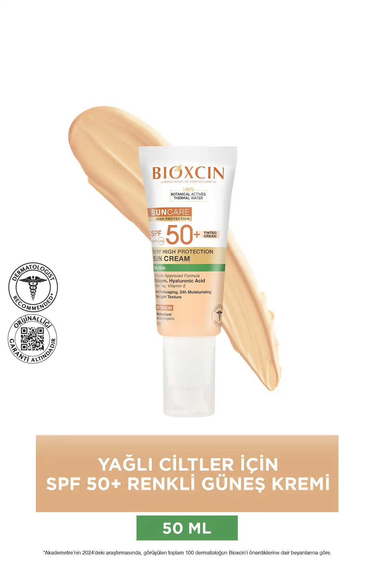 کرم ضد آفتاب رنگی با محافظت بسیار بالا برای پوست های چرب Spf رنگی 50+50 میلی لیتر برند   Bioxcin(بیوکسین) به رنگ   در دسته ضد آفتاب