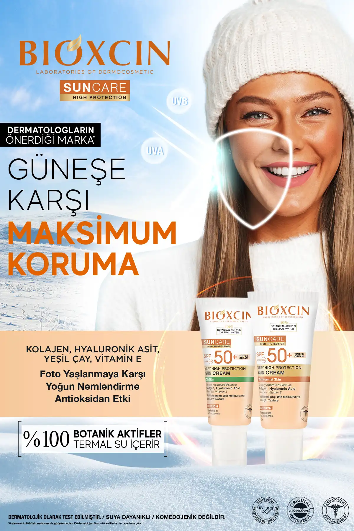 کرم ضد آفتاب رنگی با محافظت بسیار بالا برای پوست های چرب Spf رنگی 50+50 میلی لیتر برند   Bioxcin(بیوکسین) به رنگ   در دسته ضد آفتاب