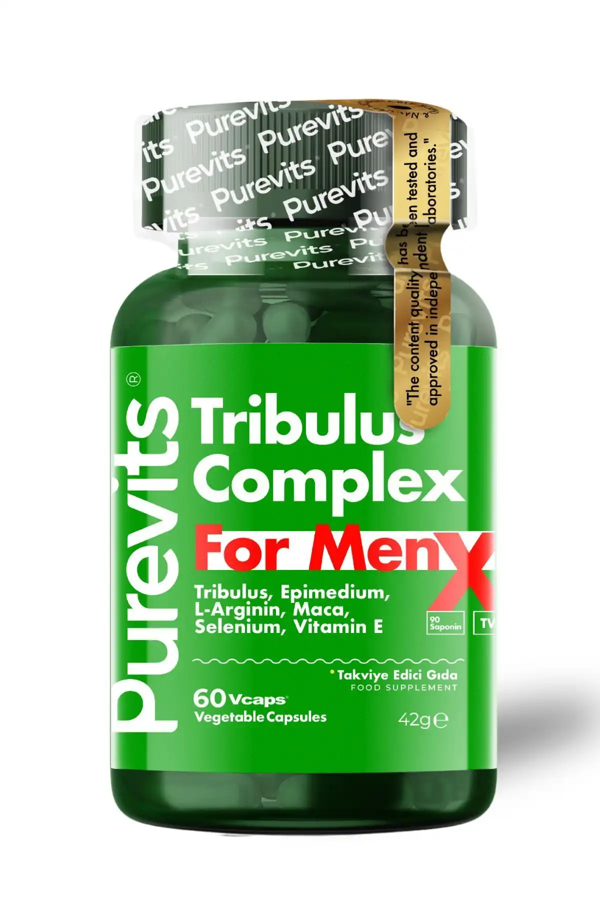 کپسول وگان Tribulus Formen Complex Two Factor 60 برند   Purevits