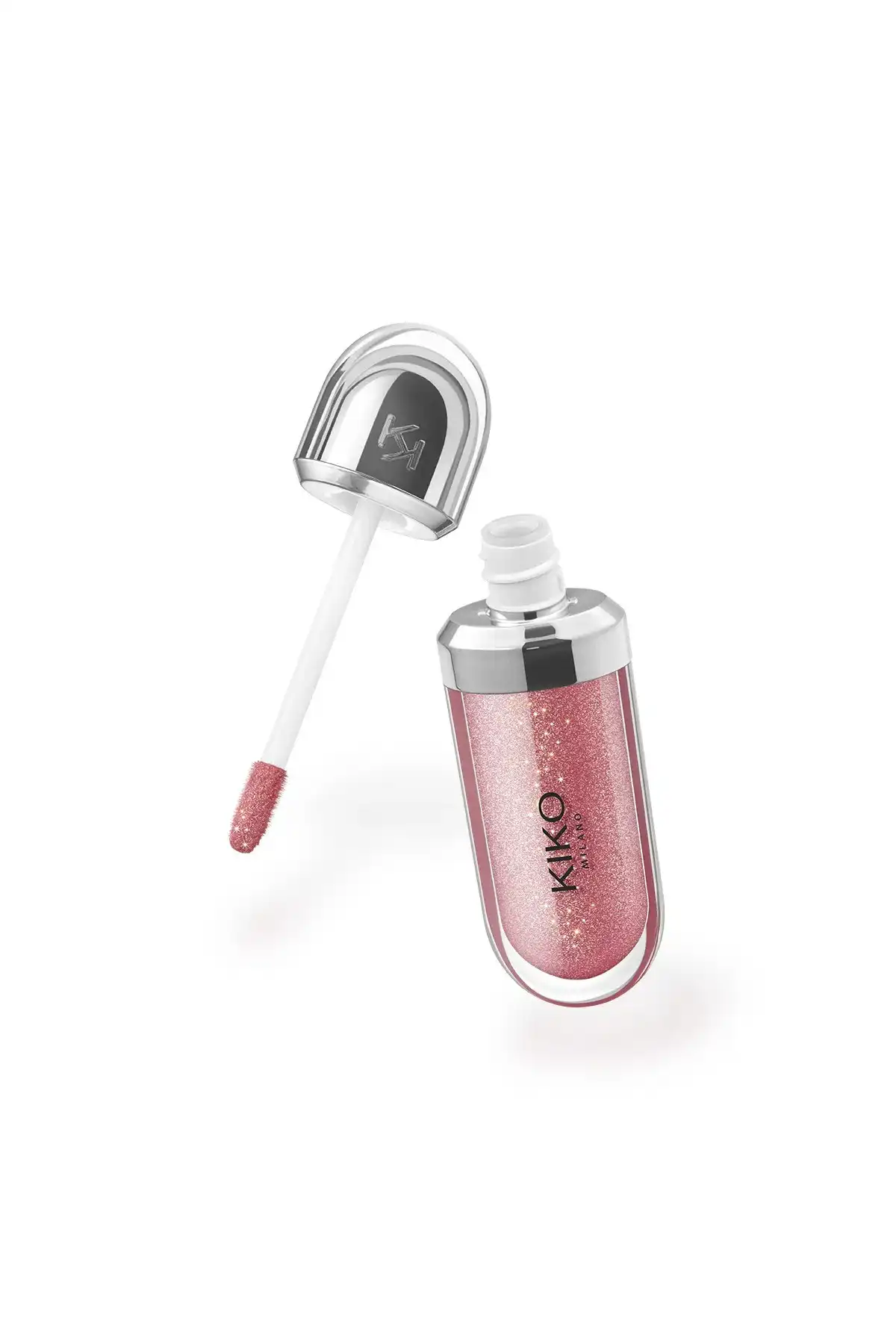براق لب - 3d Hydra Lipgloss 17 Pearly Mauve برند   KIKO(کیکو) به رنگ   صورتی در دسته حالت دهنده مو