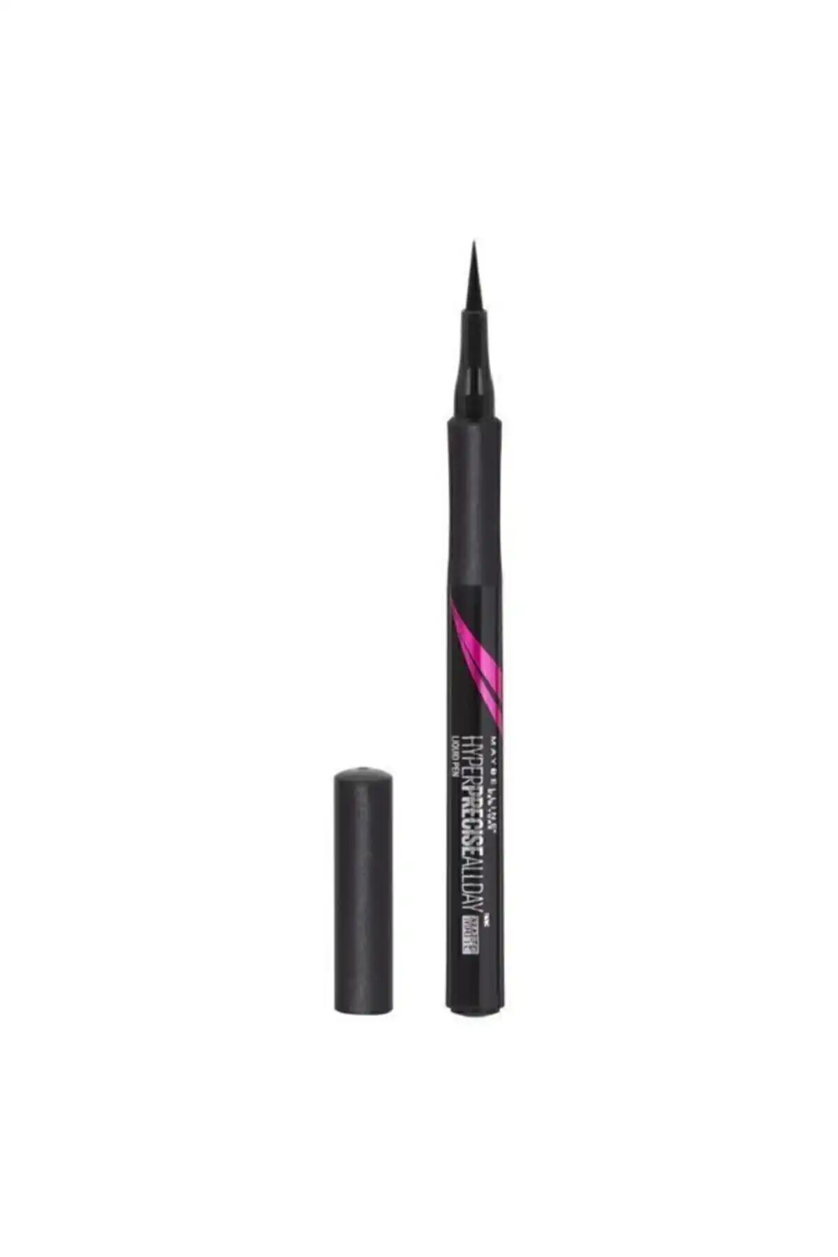 خط چشم مشکی مات تمام روز Hyper Precise 701 + مجموعه مفید ریمل مشکی مینی توتال وسوسه برند   Maybelline New York(میبلین نیویورک) به رنگ  سفید