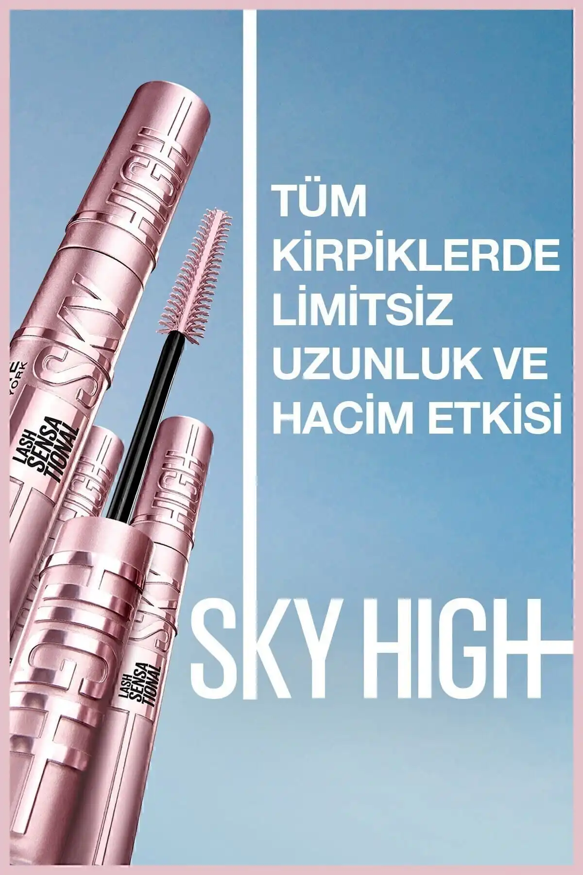 ریمل Lash Sensational Sky High برند   Maybelline New York(میبلین نیویورک) به رنگ  مشکی