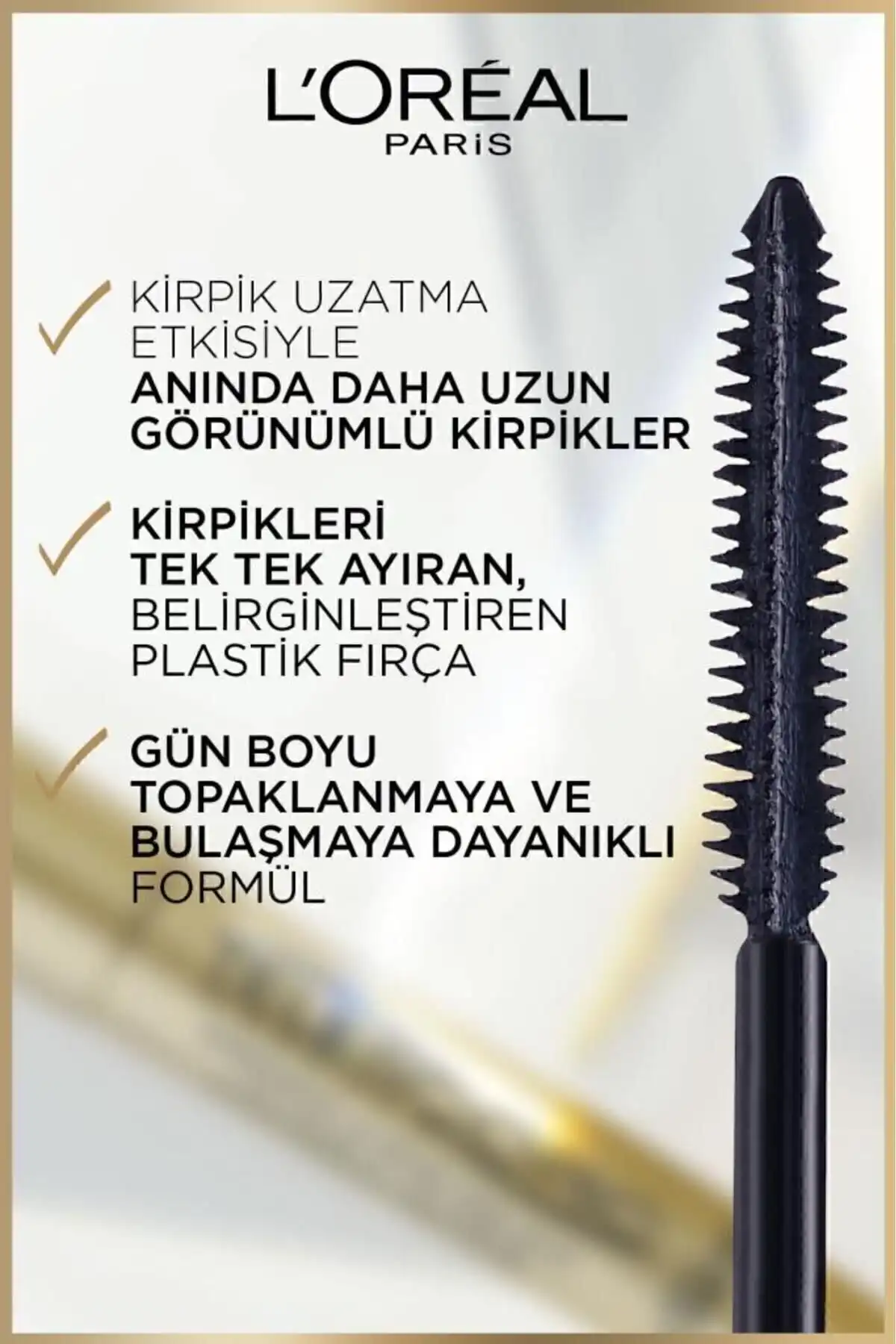 ریمل تلسکوپی طلایی مشکی & سایه چشم تک رنگ ملکه 09 با پتانسیل بالا برند   L'Oreal Paris(لورآل پاریس) به رنگ  مشکی