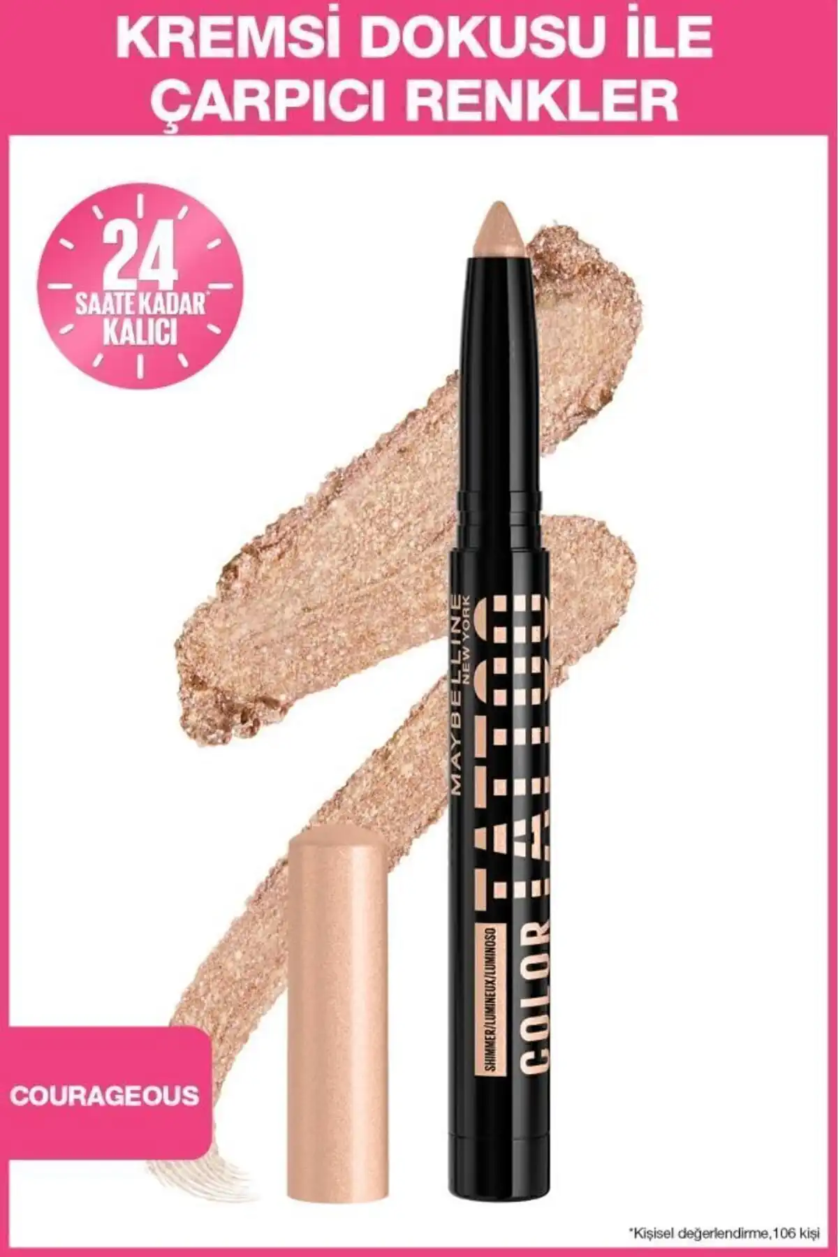 تاتو رنگی 24H Eye Stix Eyeshadow - شجاعانه برند   Maybelline New York(میبلین نیویورک) به رنگ   بژ